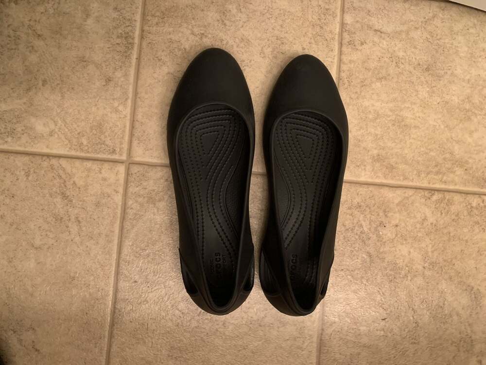 Crocs Laura Women's Iconic Comfort Black Ballet Flats